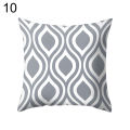 Gray Geometric Square Throw Pillow Protector Case Cushion Cover Bedding Articles.