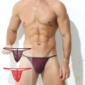 3 Pieces Men’s Low Rise Briefs Underwear Panties T-shaped Back pants Micro Thongs Underpants Lingerie Stylish & Fashionable Seductive T-Back Panties For Mans From Shilpiana By Garden Closet (Red, Black, White, Purple, Pink, Printed - Free Size).