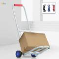 Folding Hand Truck, Foldable Roller Shopping Trolley, Lightweight Heavy Duty with Rope Luggage Cart, Luggage Trolley Cart, for Office Moving. 