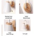 Pull Switch Iron Wood Nordic Black/White E27 Wall Light Fixture Lampara Pared Stairs Led Light Lamps for Home Lampara De Pared.