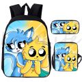 Kawaii Cartoon Mikecrack Backpacks Anime Compadretes Schoolbag Children Bookbag 3Pcs/Set Students School Bag Los Compas Mochila.