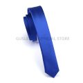 GUSLESON Super Slim Tie 3cm Satin Red Yellow Black Solid Ties Handmade Fashion Men Skinny Narrow Necktie For Wedding Party. 