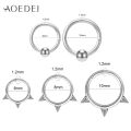 AOEDEJ 16G Stainless Steel Cone Spiral Hinged Segment Ring Hoop For Septum Daith Helix Cartilage Piercing Body Jewelry Women.