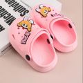 1 Pair Pink Soft Baby Crocs Eva Non-Slip PVC Bear Charms Decor Dual Wear Hollow Hole Kid Shoes Boy Girl Beach Sandals Toddler Kids Shoes Children's Shoes Clogs Cute Kids Clogs Toddler Baby Cartoon Indoor Slippers Summer Girls Non Slip Soft Soled.