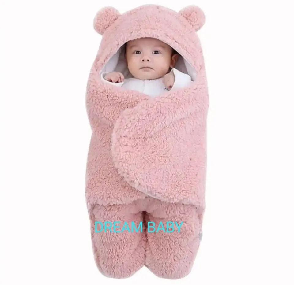 Extra Soft Cute Newborn Baby Boy Blanket Lambswool Plush Unisex Baby  Swaddle Wrap Jumpsuits Sleeping Bags
