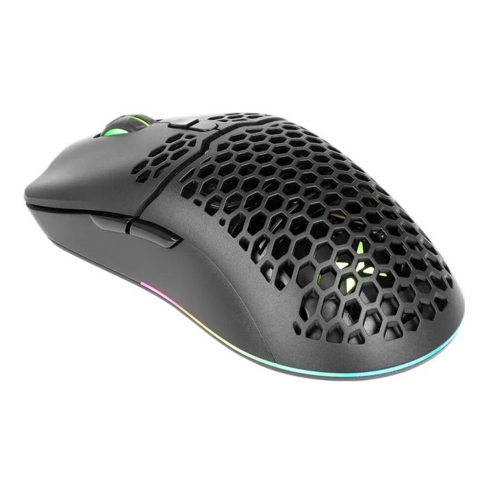 Delux M700 Wired Gaming Moses Ergonomic Lightweight Mouse with A825 Sensor 7200DPI RGB Light Effect Teflon Foot Pads