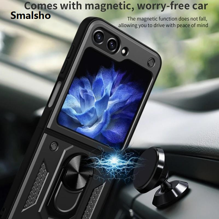 Armor%20Shockproof%20Case%20for%20Samsung%20Galaxy%20Z%20Flip%207%20FE%206%205%204%20Protective%20with%20Ring%20Stand%20Holder%20Anti-Slip%20Grip%20Cover%20Coque%20Fundas%20-%20Image%202