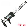 150mm 100mm Electronic Digital Caliper Carbon Fiber Dial Vernier Caliper Gauge Micrometer Measuring Tool Digital Ruler-100mm plastic. 