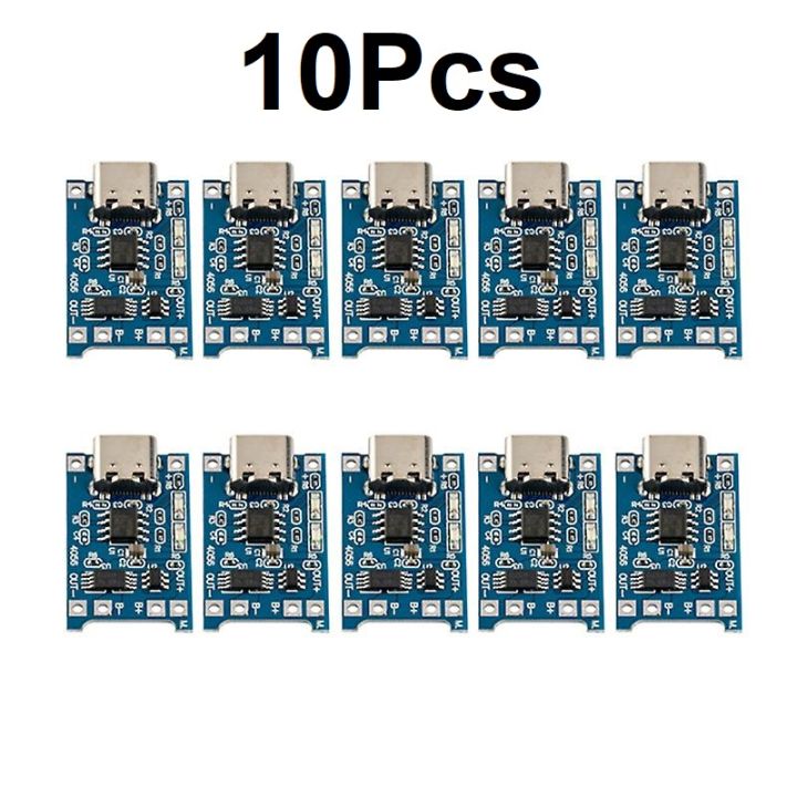 10Pcs TYPE-C PORT TP4056 TP-4056 5V 1A Type-C USB With Battery PROTECTION Charger Circuit Adapters Module Li-Ion Lithium Lipo 18650