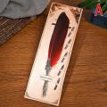 1 Set Retro Writing Pen Vintage Calligraphy Feather Dip Pen Writing Ink Set - 286849133. 