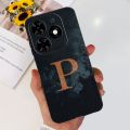 For Tecno Spark Go 2024 Case BG6 Luxury 26 Letters Cover Soft Silicone Phone Case For Tecno Spark Go 2024 Back Cover Full Bumper.