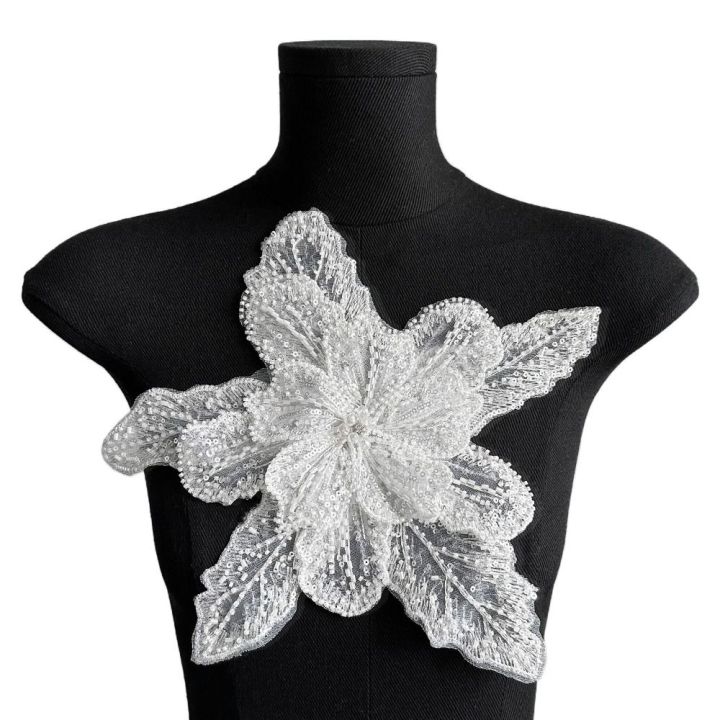 【NEW】 New Polyester fibre Chest Flower Embroidery Women's Clothing Dress Decoration Multi-layer Sequin Children's Clothing Clothing Accessories