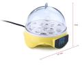 UK Plug 7 Eggs Mini Digital Automatic Temperature Control Egg Turning Incubator Transparent Hatcher(yellow).. 