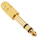 Headset 3.5 to 6.5 Converter 3.5mm Female to 6.5mm Male Jack Plug Microphone MIC Audio Adapter for PC Phone Stereo.
