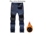 Autumn Winter Men Outdoor Pants Plus Size Fleece Warm Waterproof Windproof Breathable Trousers Sports Hiking Cargo Pants Men 6XL.