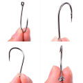 20pcs/50pcs Circle Carp Eyed Fishing Hook 2-22# High Carbon Steel Fishhook With Ring Fishing Tackle Accessories. 