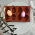 Dishwasher Safe Chocolate Mold Multiuse  Silicone Non-Stick Egg Silicone Mold 8-Cavity Food-Grade Easter Candy Mold for Home Baking Candy Decorating DIY Crafts Easter Celebration Gift Making. 