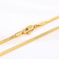 MxGxFam ( 50cm 60 cm X 1 / 2 mm ) Small Snake Necklaces For Men Women Fashion Jewelry 24 k Pure Gold Color Lead and Nickel Free. 