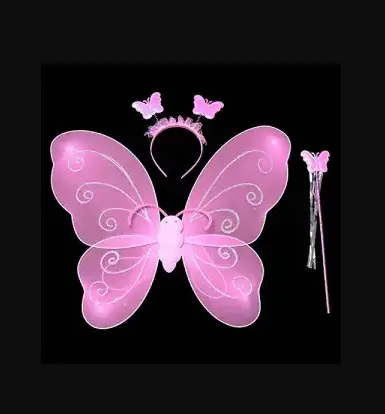 Butterfly%20Wings%20Girl's%20Fairy%20Princess%20Glitter%20Butterfly%20Party%20Costume%20Wings%20Wand%20Headband%20-%20Image%203