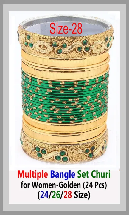 Multiple%C2%A0Bangle%C2%A0Set%C2%A0Churi%C2%A0for%C2%A0Women-Golden%C2%A0(24%C2%A0Pcs)%20-%20Image%205
