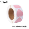 500Pcs/Roll Heart Decorative Sticker For Gift Box Black Pink Love Scrapbooking Self-adhesive Stickers Valentine's Day Wedding Decoration. 