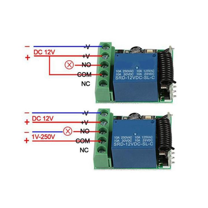 433%20Mhz%20RF%20Wireless%20Switch%20Receiver%20DC%2012V%20Single%20Relay%20Receiver%20Module%20with%201Pcs%20A/B%20Key%20Remote%20on%20Off%20Transmitter%20-%20Image%209