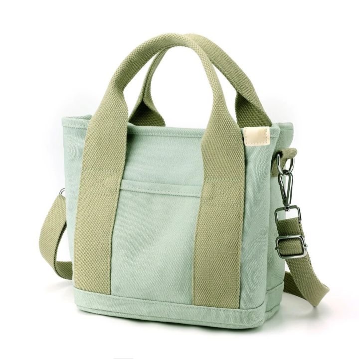 Canvas Crossbody Bag for Women's Multi-compartments Bucket Handbag Large Capacity Ladies Shopping Bag Travel Portable Mommy Bags