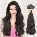 Wig Women's Split Long Hair Extension Volume Fluffy Three-Piece Trojan Horse Roll Hair Long Hair Bundles Wig Set. 