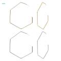 Simple Hexagonal Geometric Ear Studs Earrings Jewelry - Golden.