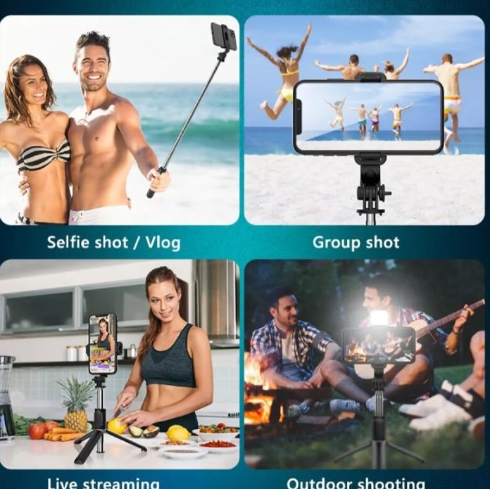 Q07%20Selfie%20Stick%20Foldable%20Mini%20Tripod%20with%20Fill%20Light%20Bluetooth%20Remote%20Shutter%20Retractable%20Rod%20for%20Phone%20(100cm)%20-%20Image%208