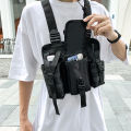 CCRXRQ Hip-hop Streetwear Men Chest Bags 2023 New Fashion Unisex Tactical Vest Backpacks Multi-function Sport Travel Chest Pack. 