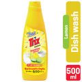 Trix Dishwashing Liquid 500ml Bottle Lemon Fragrance for Scratch-Free Sparkling Clean Dishes, removes grease stains with power-rich thick foam.