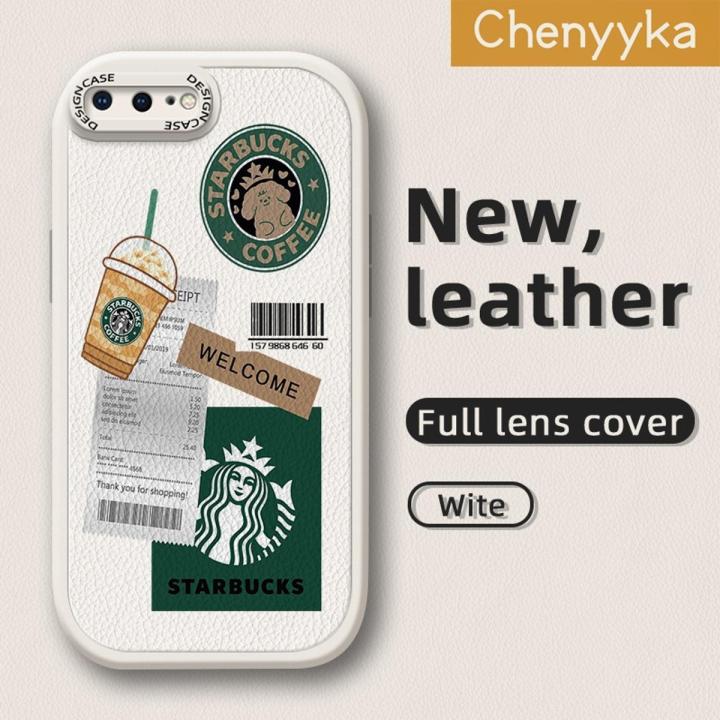 Chenyyka For iPhone Plus iPhone Plus Case Cartoon Cute Coffee Thin New  Design Leather Soft Back Cover Camera Protect Cases Shockproof Casing