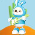 Electric Interactive Rabbit Easter Bunny Interactive Activity Toy with Colorful Lights Dancing Holding Guitar for Birthday Gift Holiday Gift. 