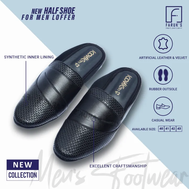 Luxury%20Stylish%20Half%20Shoe%20For%20Men%20Fashionable%20Premium%20Sandal%20For%20Men%20FARUK'S%20Flats%20Formal%20Half%20Shoe%20-%20Image%203