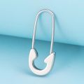 1/3pcs Punk Pin Earrings Paperclip Safety Stud Belly Button Ring Hoop Nose Piercing Tragus Helix Eyebrow Ring Body Jewelry 16G.