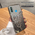 New Phone case Huawei P30 / P30 Lite / P30 Pro Shiny Plating Quicksand Drilling Butterfly Holder Phone Case Clear Silicone. 
