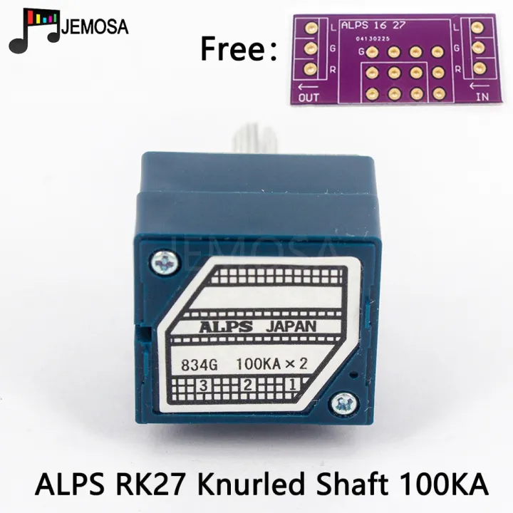 1PC%20Japan%20ALPS%20RK27%20Volume%20LOG%20Stereo%20Potentiometer%202-gang%20Dual%2010K/20K/50K/100K/250K%20%20Potentiometer%20Knurled%20Shaft%20+%20PCB%20-%20Knurled%20Shaft%20%20250KA%20-%20Image%202