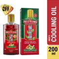 Red King Men’s Cooling Oil with 18 Natural Ingredients, Amla & Menthol Crystals Gives Calm, Cooling Effect Relieves Headache, Stress, Fatigue Helps Relax, Recharge & Sleep 200 ml. 