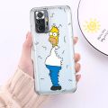 Homer Jay The Simpsons Cool Phone Case For Xiaomi Redmi Note 11 Pro 9C 12 5G 9A 12S K40 13 Pro 10 9 11S Transparent Funda Cover.