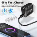 USB Charger Block Phone Charger One Port 68W USB 3.0 Power Adapter Smart Phone Wall Charger Block Cube. 