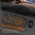 136 Keys Wood Grain Shine Through Keycaps Dye Sub Side Print PBT Keycaps Cherry Profile for Cherry Gateron MX Switch Keyboard. 
