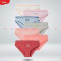 Teen Girls 5 Pack Premium Assorted Colors Solid Print Design Cotton Panty for girls. 