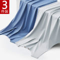 3 Seamless Ice Silk Men's Vest Summer round Neck Exercise Sleeveless White Undershirt Men's Thin Large Size. 