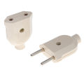 2 Pin EU Plug Male Female electronic Connector Socket Wiring Power Extension Demoo. 