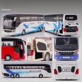 1/50 SETRA Luxury Coach Bus Toy Car Diecast Miniature Model Pull Back Sound Light Educational Collection Gift For Boy Children Superman.