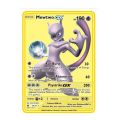 Pokemon metal gold card, 48 style, Mewtwo Ex GX Picchu gold card, rare iron game, super collection card VMAX Solgaleo Superman.