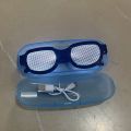 Red-eye special effect luminous glasses cool two-dimensional flash glasses Conan with the same LED technology sunglasses jump. 