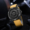 DOM Trendy Concept New Personality Men's Watch Creative Rolling Pointer Magnetic Men's Fashion Watch Waterproof M-1726.