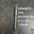 Hammer Drill Bit 6.5x50x110mm Carbide Tipped SDS Plus Shank Concrete Stone Masonry Drilling Hammer Drill Bit For Concrete Masonry Wall Road. 